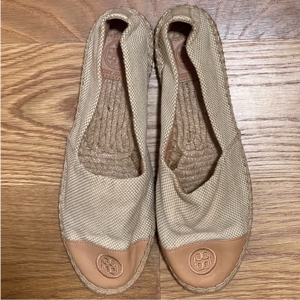 Tory Burch Canvas / Leather Espadrilles